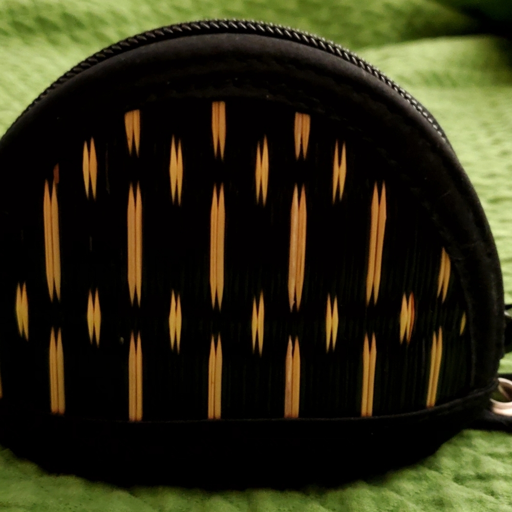 Suraye change purse. Black and brown woven with zipper. Perfect condition!